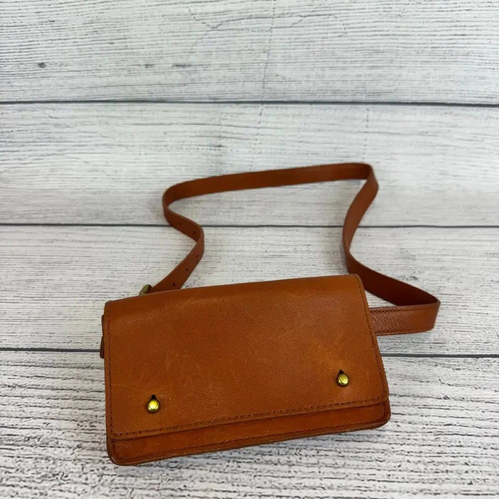 Madewell J.Crew Women's Brown The Leather Belt Bag